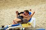 Zandvoort 24 april 2003
Marc vd Loo met Robine v d Meer op het strand