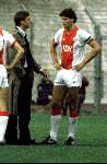 Johan Cruyff (trainer-coach AJAX ) samen met Marco v Basten
1988