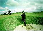 Jameson Golfwedstrijd in Dublin
Portmarnock Links hole 15
14 april 2000
Golfen in Ierland  met hoge Bunkers