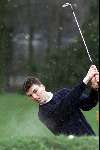 Eindhoven, 15 maart 2001
Robert Bollen in de bunker bij golfclub\