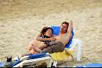 Zandvoort 24 april 2003
Marc vd Loo met Robine v d Meer op het strand
