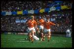 Ronald Koeman tijdens het Europees Kampioenschap in Zweden 1992
Berry v Aerle Frank Rijkaard
Nederland-Schotland