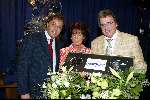 Rotterdam 13 april 2004
Presentatie cd Lee Towers in Hotel New York.
Lee Towers met vrouw en Aad Ouborg