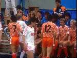 Munchen, 25 juni 1988 Finale Europees Kampioenschap 1988
Finale Nederland-Rusland, eindstand 2-0
1-0 door Ruud Gullit en 2-0 door Marco v Basten
Adri v Tiggelen Wim kieft Johnny Bosman Jonny v t Schip