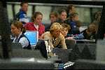 Schiphol  26 april 2003
Caroline Tensen vertrekt met dochter lotte en zoontje bob
naar turkije