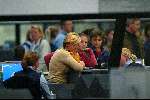 Schiphol  26 april 2003
Caroline Tensen vertrekt met dochter lotte en zoontje bob
naar turkije