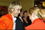 Amsterdam 19 april 2004
Premiere in Oranje in Amsterdam Arena.
Wendy v Dijk met Chris Zegers