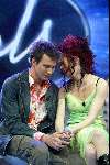 Hilversum 3 april 2004
Finale Idols in studio 22.
Eric  Idols en Irma Idols huilend