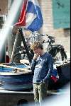 Amsterdam 12 april 2004
Jeroen Pauw en Daphne Bunskoek op woonboot.
