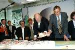 Amsterdam 21 april 2004
Presentatie nieuwe Joop v d Ende Theater in Amsterdam.
Joop v d Ende met wethouder