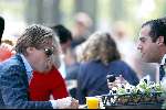 Amsterdam 15 april 2004
Jort Kelder op terras bij van Dam op Cornelis Schuytstraat