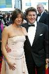 Scheveningen 4 april 2004
Premiere Lion King in Kurhaus.
Martijn Krabbe met zwangere vriendin Amanda