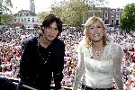 Utrecht 26 april 2004
Persconferentie Idols finalisten Maud Idols en Boris Idols in  schouwburg Utrecht.