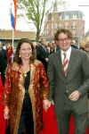 Scheveningen 29 april 2004
65e verjaardag van Pieter v Vollenhoven in het circustheater.
Prins Bernhard jr met zijn zwangere vrouw  Prinses Annette
