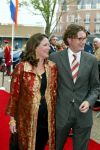 Scheveningen 29 april 2004
65e verjaardag van Pieter v Vollenhoven in het circustheater.
Prins Bernhard jr met zijn zwangere vrouw  Prinses Annette