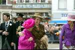 Delft 24 april 2004
Trouwen Prins Friso en Mabel Wisse Smit in stadhuis Delft.
Prinses Christina met Prinses Marriet en Prinses Irene