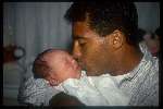 Romario  1993 met zijn jongste zoon Romarinho