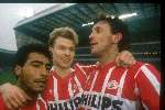 Romario spelend voor PSV 
popescu en Arthur Numan