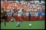 Ronald Koeman tijdens het wereldkampioenschap voetbal 1994 USA