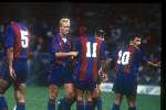 Ronald Koeman spelend bij FC Barcelona