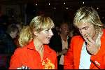 Amsterdam 19 april 2004
Premiere in Oranje in Amsterdam Arena.
Wendy v Dijk met Chris Zegers