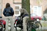 Amsterdam 5april 2003
Wilbert Gieske met vriendin op fiets