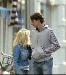 Amsterdam 9 april 2004
Zlatan Ibrahimovic met vriendin op PC hooftstraat