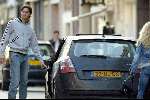 Amsterdam 9 april 2004
Zlatan Ibrahimovic met vriendin op PC hooftstraat