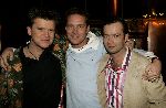 Hilversum 1 april 2005
Afscheidsfeestje van Beau v Erven Dorens.  Beau en Albert Verlinde en Peter v d Vorst