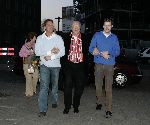 Hilversum 1 april 2005
Afscheidsfeestje van Beau v Erven Dorens.     Albert Verlinde en Ramses Shaffy