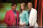 Amsterdam 22 april 2005
Anouk Smulders  Gerard Joling en Viktor Brand bij SBS shownieuws.