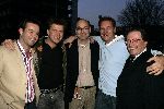 Hilversum 1 april 2005
Afscheidsfeestje van Beau v Erven Dorens. Beau en Fons v Westerloo  Peter v d Voorst Leo v d Goot Albert Verlinde en Peter v d Vorst