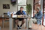 Eindhoven, 11 April 2005
PSV-trainer Guus Hiddink in gesprek met Panorama-verslaggever Leo Verheul sportcomplex 