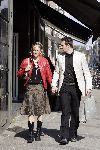 Amsterdam 12 april 2005
Henk Timmer en Marianne Timmer hand in hand op de pc Hooftstraat.