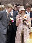 Scheveningen 30 april 2005
Koningin Beatrix in Scheveningen met familie.
Maxima zwanger met hoed en Prins Willem Alexander