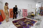 Amsterdam 7 april 2005
Micky Hoogendijk maakt met haar naakte lichaam een schilderij
voor het goede doel.