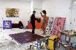 Amsterdam 7 april 2005
Micky Hoogendijk maakt met haar naakte lichaam een schilderij
voor het goede doel.