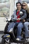 Amsterdam 23 april 2005
Nicolette v Dam met vriend op vespa scooter