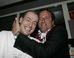 Eindhoven, 23 April 2005
PSV voor de 18e keer landskampioen
Paul v Kemenade met Rene Eykelkamp