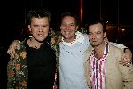 Hilversum 1 april 2005
Afscheidsfeestje van Beau v Erven Dorens.  
Beau en Albert Verlinde en Peter v d Vorst