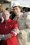 Bloemendaal 2 april 2005
Opening van strandtent vroeger.
Ronald Kolk met vriend met hoed