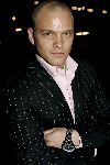Amsterdam 10 april 2005
Feest op supperclub boot.
Sander Foppele met stekelhaar en breitling horloge