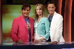 Amsterdam 22 april 2005
Anouk Smulders  Gerard Joling en Viktor Brand bij SBS shownieuws.