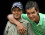 Molenschot, 22 Juli 2006
Golfclub Toxandria, Internationaal Golftoernooi Riverwoods 
Aron v d Dungen met zijn broer David v d Dungen