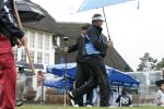 Zandvoort, 10 Augustus 2006
KLM Dutch open golf 2006
1e dag      Colin Montgomerie op de 10e tee met veel regen samen met Robert Jan Derksen