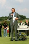 Zandvoort, 13 Augustus 2006
Dutch KLM Open Golf 2006 Kennemer golfclub
Toernooidirecteur Daan Slooter tijdens de prijsuitreiking
