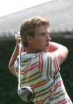 Best, 28 t/m 30 Juli 2006
NK Matchplay 2006 Golf Dames & Heren op BEST GCC
Gehannes met zijn trolley voor Daniel de Graaf