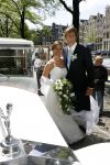 Amsterdam 20 mei 2006
Edwin v d Sar en zijn vrouw Annemarie trouwen in Amsterdam.
Edwin met zijn vrouw en Joe en Lynn