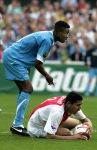 Rotterdam, 7 Mei 2006
Feyenoord stadion Gatorade Cup (KNVB-beker ) Seizoen 2005/2006
AJAX-PSV, eindstand 2-1
Eric Addo in duel met Hedwiges Maduro