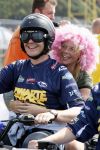 Lichtenvoorde 23 juli 2006
De zwarte cross met diverse BN ers.
Gijs Staverman met achterop Astrid de Jong